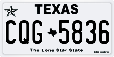 TX license plate CQG5836