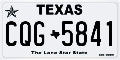 TX license plate CQG5841