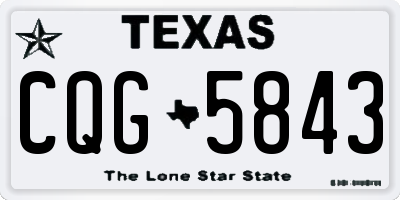 TX license plate CQG5843