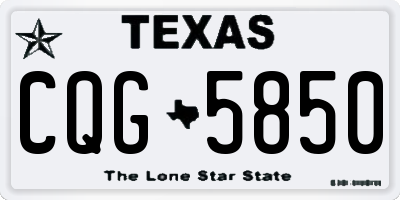 TX license plate CQG5850