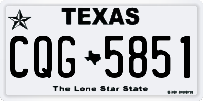 TX license plate CQG5851