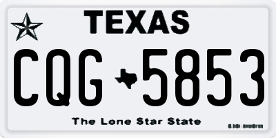 TX license plate CQG5853