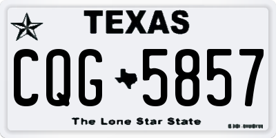 TX license plate CQG5857
