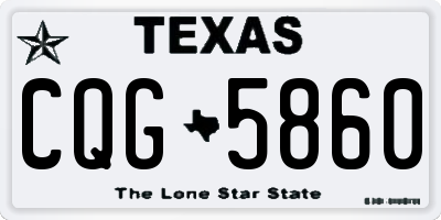 TX license plate CQG5860