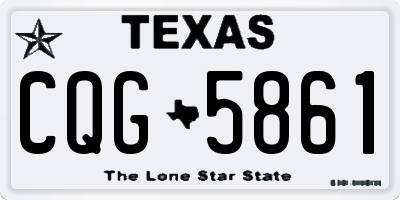 TX license plate CQG5861