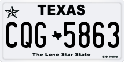 TX license plate CQG5863