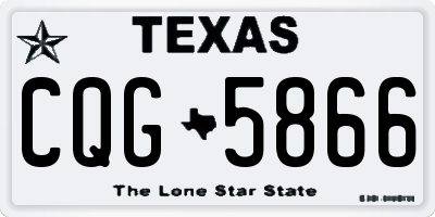 TX license plate CQG5866