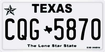 TX license plate CQG5870