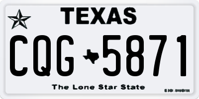 TX license plate CQG5871