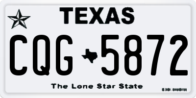 TX license plate CQG5872