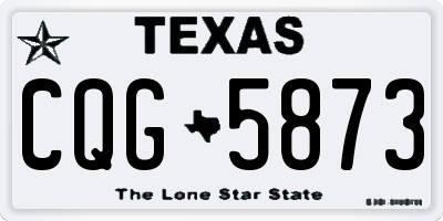 TX license plate CQG5873