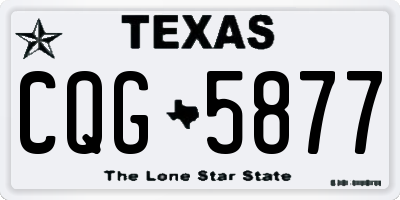 TX license plate CQG5877