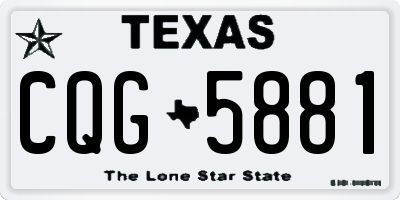 TX license plate CQG5881