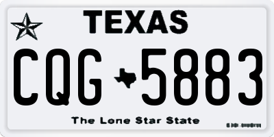TX license plate CQG5883