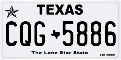 TX license plate CQG5886