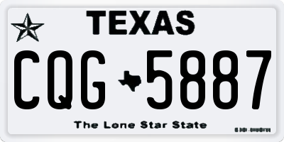 TX license plate CQG5887