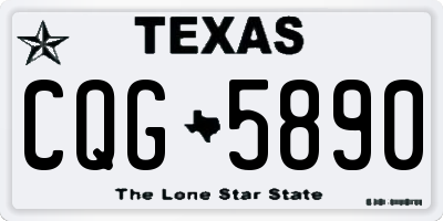 TX license plate CQG5890