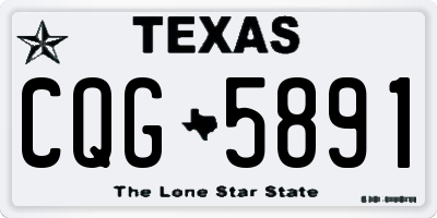 TX license plate CQG5891