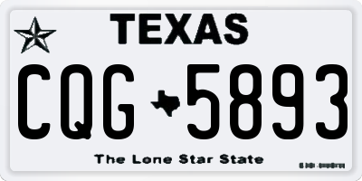 TX license plate CQG5893