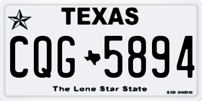 TX license plate CQG5894