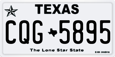 TX license plate CQG5895