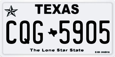 TX license plate CQG5905