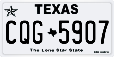 TX license plate CQG5907