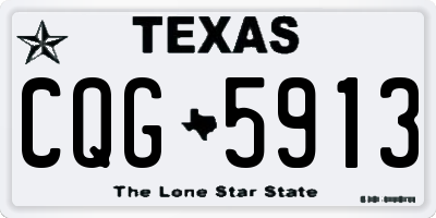 TX license plate CQG5913