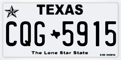 TX license plate CQG5915