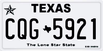 TX license plate CQG5921