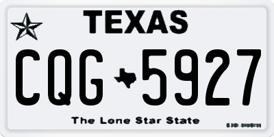 TX license plate CQG5927