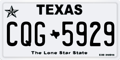 TX license plate CQG5929
