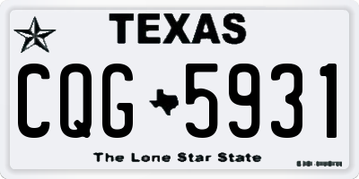 TX license plate CQG5931