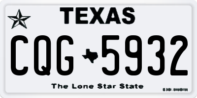 TX license plate CQG5932