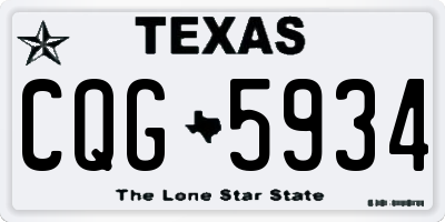 TX license plate CQG5934
