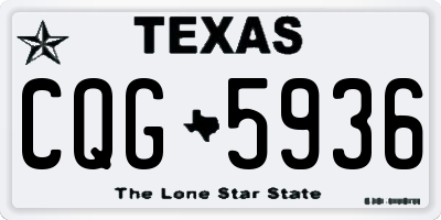TX license plate CQG5936