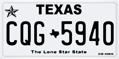 TX license plate CQG5940