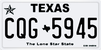 TX license plate CQG5945