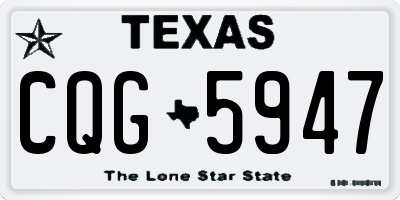 TX license plate CQG5947