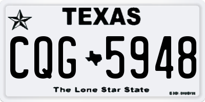 TX license plate CQG5948