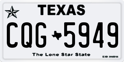 TX license plate CQG5949