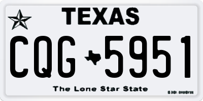 TX license plate CQG5951