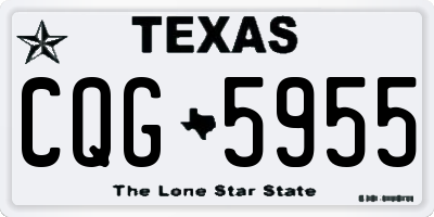 TX license plate CQG5955