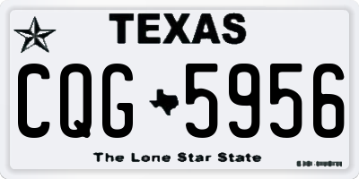 TX license plate CQG5956