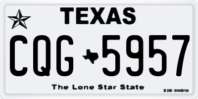 TX license plate CQG5957