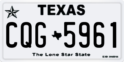 TX license plate CQG5961