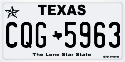 TX license plate CQG5963