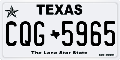 TX license plate CQG5965
