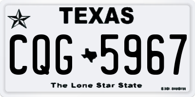 TX license plate CQG5967