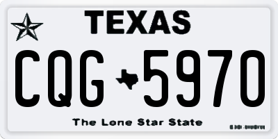 TX license plate CQG5970